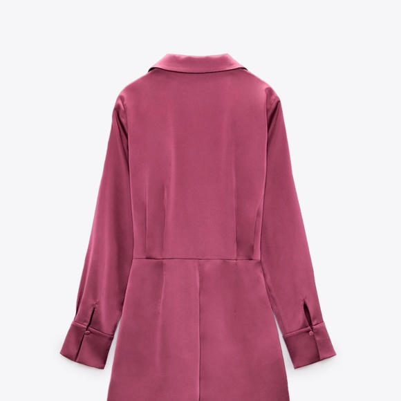 Zara limited edition satin effect short jumpsuit - Picture 8 of 10